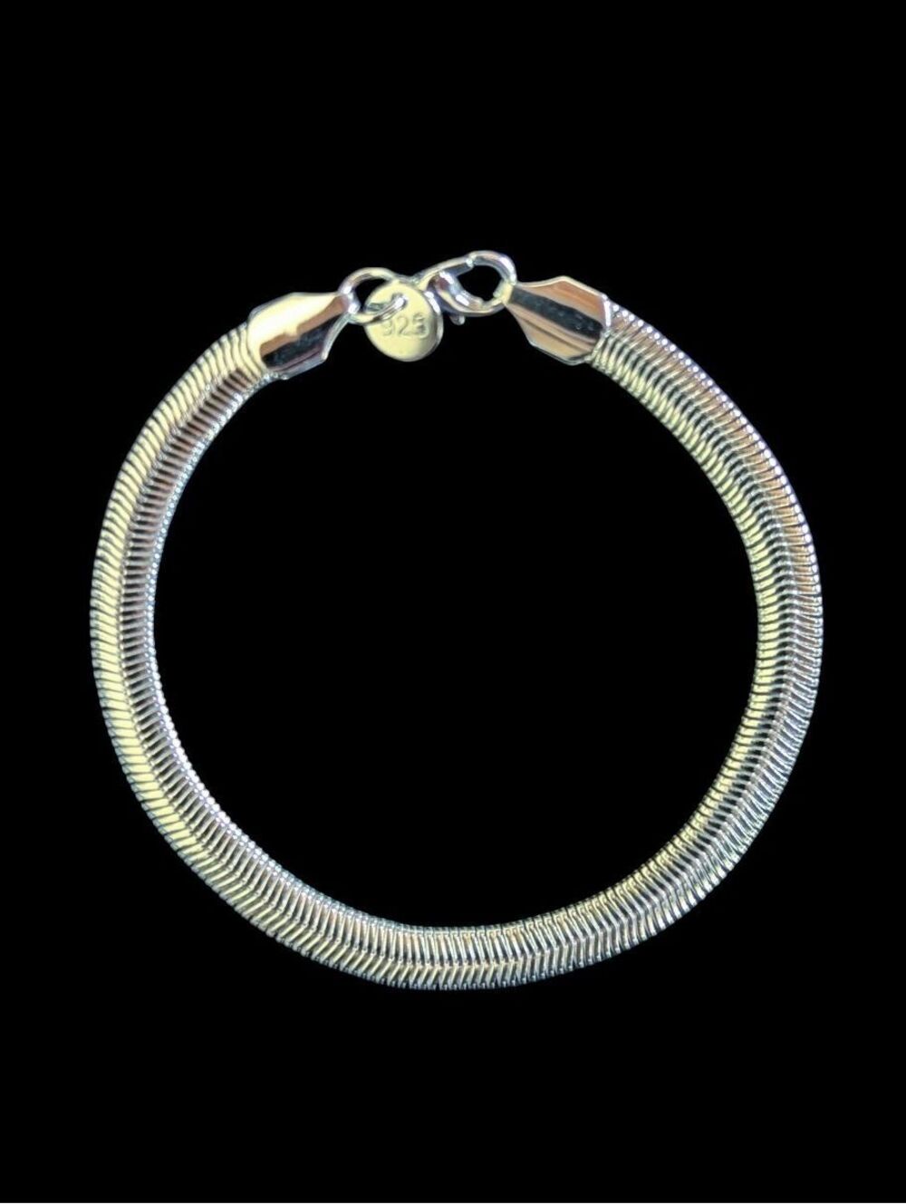 Sterling Silver 925 Flat Snake Chain Herringbone Women's Men's